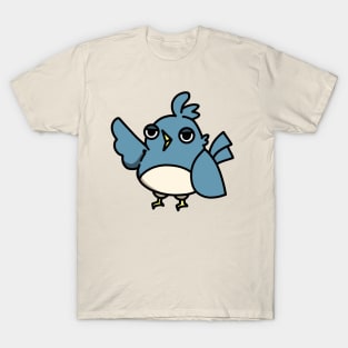 cute blue jay cartoon drawing design T-Shirt